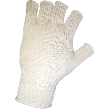 Global Glove S52NFD Natural Universal Cotton/Polyester Work Glove - PVC Dotted Palm & Fingers Coating - Rough Finish - S52NFD1