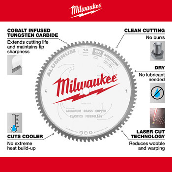 Milwaukee Circular Saw Blade 48-40-4370 - 14 in Diameter - Carbide