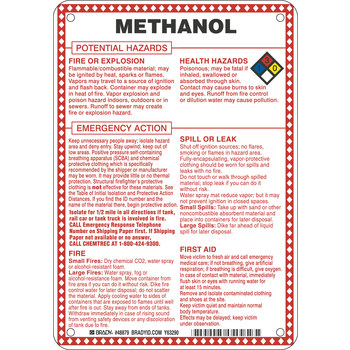 Picture of Brady B-120 Fiberglass Reinforced Polyester Rectangle White English Chemical Warning Sign part number 48879 (Main product image)