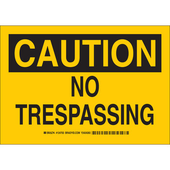 Picture of Brady B-401 High Impact Polystyrene Rectangle Yellow English Restricted Area Sign part number 124705 (Main product image)