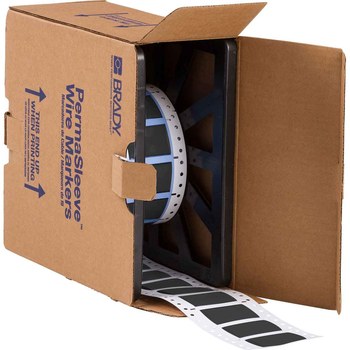 Brady PermaSleeve 3PS-750-2-BK Die-Cut Printer Sleeve - 2 in x 1.25 in - Polyolefin - Black - B-342 - 92397