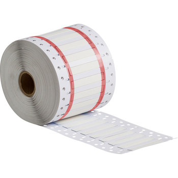 Picture of Brady Permasleeve White Heat-Shrinkable Polyolefin Thermal Transfer 2HX-125-2-WT-SC Die-Cut Thermal Transfer Printer Sleeve (Main product image)