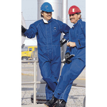 Picture of Ansell AlphaTec 66-677 Blue 7XL CPC Nomex Trilaminate Reusable Chemical-Resistant Coveralls (Main product image)