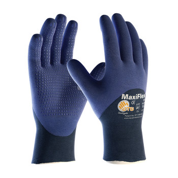 Picture of PIP MaxiFlex Elite 34-245 Blue on Blue Medium Nylon Work Gloves (Main product image)