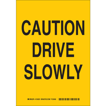 Picture of Brady B-555 Aluminum Rectangle Yellow English Stop Signs, Traffic Control Signs & Banners Sign part number 124199 (Main product image)