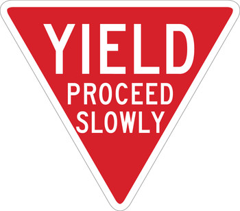 Picture of Brady B-959 Aluminum Triangle Red English Stop Signs, Traffic Control Signs & Banners Sign part number 124613 (Main product image)