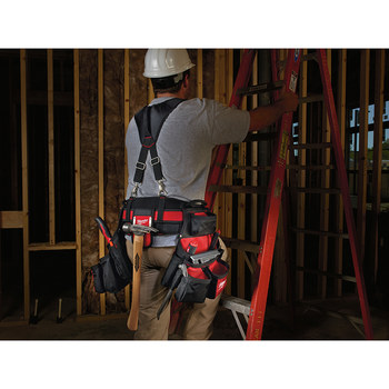 Milwaukee Red/Black Large Nylon Contractor Work Belt - 53 in Length - 3 in Wide - 48-22-8120