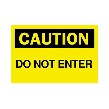 Picture of Brady B-120 Fiberglass Reinforced Polyester Rectangle Yellow English Restricted Area Sign part number 47093 (Main product image)
