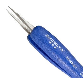 Picture of Excelta Three Star 4 3/4 in Ergonomic Utility Tweezers 3C-SA-ET (Main product image)