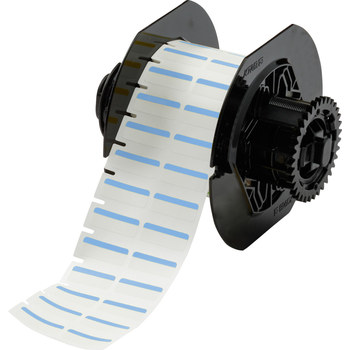 Brady B33-152-494-BL Thermal Transfer Printable Labels - 1 in x 0.375 in - Polyester - Blue / White - B-494 - 60982