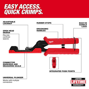 Milwaukee 48-22-3073 Extended Reach Coax Crimper - 9.03 in - 84825