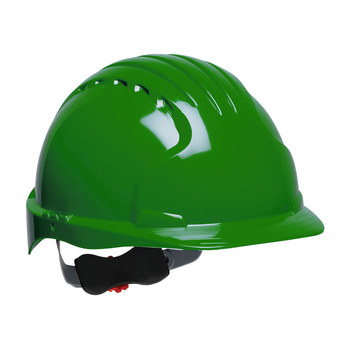 Picture of PIP Evolution 280-EV6151 Green High Density Polyethylene Short Brim Hard Hat (Main product image)