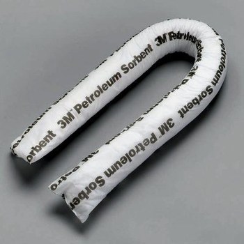 3M T-4 White 15.7 gal Sorbent Boom - 3 in Width - 4 ft Length - 051138-21354