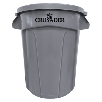 Picture of Quantum Storage CTC-32GY Crusader Round 32 gal Gray Polyethylene Heavy-Duty Utility Container (Main product image)