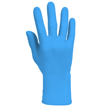 Kimberly-Clark KleenGuard G10 2PRO Blue Medium Nitrile Powder Free Disposable Gloves - 6 mil Thick - 54422