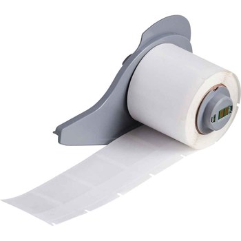 Picture of Brady M710 White, Clear Vinyl Thermal Transfer M7-31-417 Self-Laminating Wire & Cable Labels (Main product image)