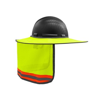 Global Glove FrogWear HV Removable Hard Hat Sun Shade GLO-HNS1 - Size One Size - High-Visibility Yellow/Green - 29314