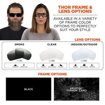 Ergodyne Skullerz Safety Glasses THOR 51083 - Size Universal