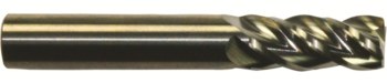 Bassett - 1/2 in Dia. Variable Index Carbide End Mill - 4 Flute - 3 in Length - B40155