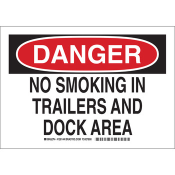 Picture of Brady B-401 High Impact Polystyrene Rectangle White English Restriction Sign part number 128143 (Main product image)