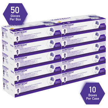 Ansell Kimtech Purple XL Disposable Gloves - Medical Exam Grade - 12 in Length - Rough Finish - 6 mil Thick - 50604