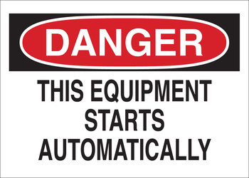 Picture of Brady B-302 Polyester Rectangle White English Equipment Safety Sign part number 87792 (Main product image)