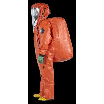 Ansell AlphaTec Chemical Protective Suit 66LIGHT ALOV30262500000004 - Size Large - Orange - ANSELL 836135