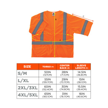 Ergodyne Glowear High-Visibility Vest 8310HL 22015 - Size Large/XL - High-Visibility Orange