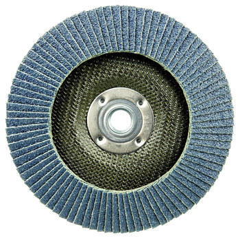 Weiler Wolverine Type 29/Angled Flap Disc 31452 - Alumina Zirconia - 6 in - 60 - Coarse