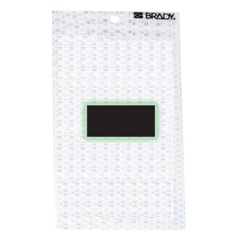 Picture of Brady Black on Silver Glow-In-The-Dark, Reflective Indoor / Outdoor 3020-DSH Punctuation Label (Main product image)