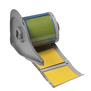 Picture of Brady PermaSleeve Yellow Polyolefin Thermal Transfer M7-1000-175-344-YL Heat Shrink Wire & Cable Labels (Main product image)