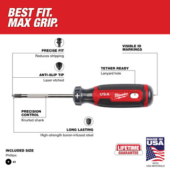 Milwaukee #1 Phillips MT201 Screwdriver - 60000