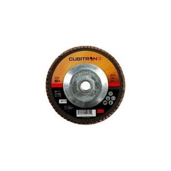 3M Cubitron II 967A Type 27 Flap Disc 54179 - Ceramic Precision-Shaped Grain - 5 in - 40+