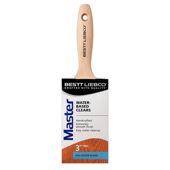Bestt Liebco Master Water Based Clears Brush, Flat, Polyester Material & 3 in Width - 75655