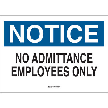 Picture of Brady B-401 High Impact Polystyrene Rectangle White English Restricted Area Sign part number 22151 (Main product image)
