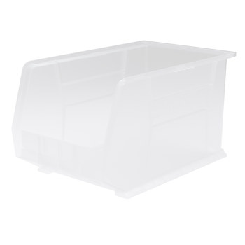 Picture of Akro-Mils 30260SCLAR Akrobin 60 lb Clear Industrial Grade Polymer Hanging / Stacking Storage Bin (Main product image)