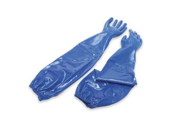 Picture of North NK803ES Blue 10 Nitrile Supported Chemical-Resistant Gloves (Main product image)