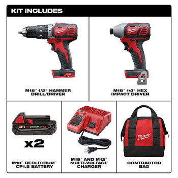 Milwaukee 18v on sale drill combo