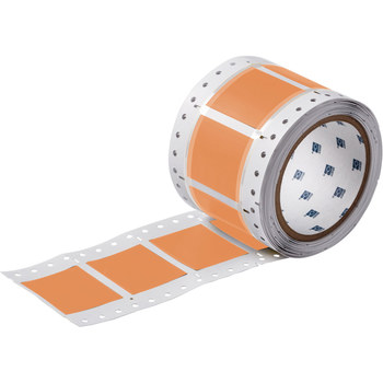 Picture of Brady Permasleeve Orange Heat-Shrinkable, Self-Extinguishing Polyolefin Thermal Transfer 3PS-1500-2-OR-S-2 Die-Cut Thermal Transfer Printer Sleeve (Main product image)