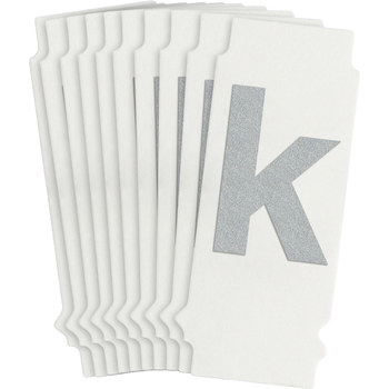 Picture of Brady Quik-Lite White Reflective Outdoor 9703-K Letter Label (Main product image)