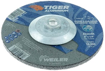 Weiler Tiger Aluminum Grinding Wheel 58230 - 6 in - A/O Aluminum Oxide AO - 24 - R
