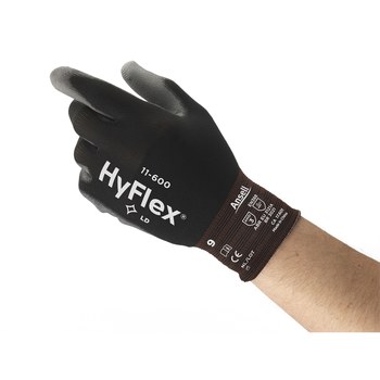 紅牙AIR N72MHB TG Ansell Hyflex 11-600 General Purpose Gloves 205653, Size 9, Nylon