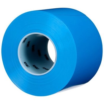 3M 971 Blue Durable Floor Marking Tape - 4 in Width x 36 yd Length - 17 mil Thick - 40986
