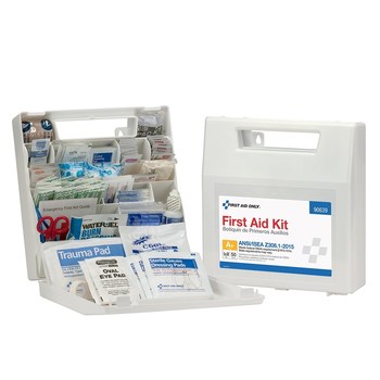 First Aid Only First Aid Kit - 3 in Width - 10.75 in Length - 11 in Height - Plastic Case Construction - 092265-90639