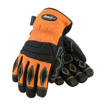Picture of PIP AutoX Plus 911-AX9 Black/Orange 2XL Kevlar/Polyurethane Work Gloves (Main product image)
