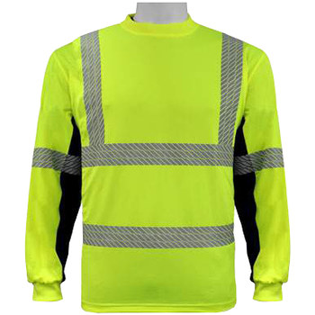 Picture of Global Glove FrogWear GLO-225LS Lime 4XL Mesh/Microfiber High-Visibility Reflective Shirt (Main product image)