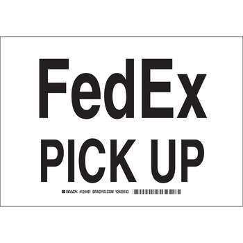 Picture of Brady B-401 High Impact Polystyrene Rectangle White English Traffic Control Sign part number 129490 (Main product image)