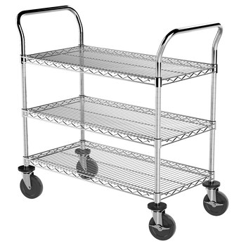 Picture of Akro-Mils AWCART18363 500 lbs Chrome Wire Shelf Cart (Main product image)