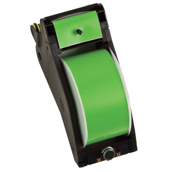 Picture of Brady White on Green Polyester Thermal Transfer 64332 Continuous Thermal Transfer Printer Label Cartridge (Main product image)
