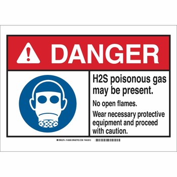 Picture of Brady B-120 Fiberglass Rectangle White English Hazardous Material Sign part number 145063 (Main product image)